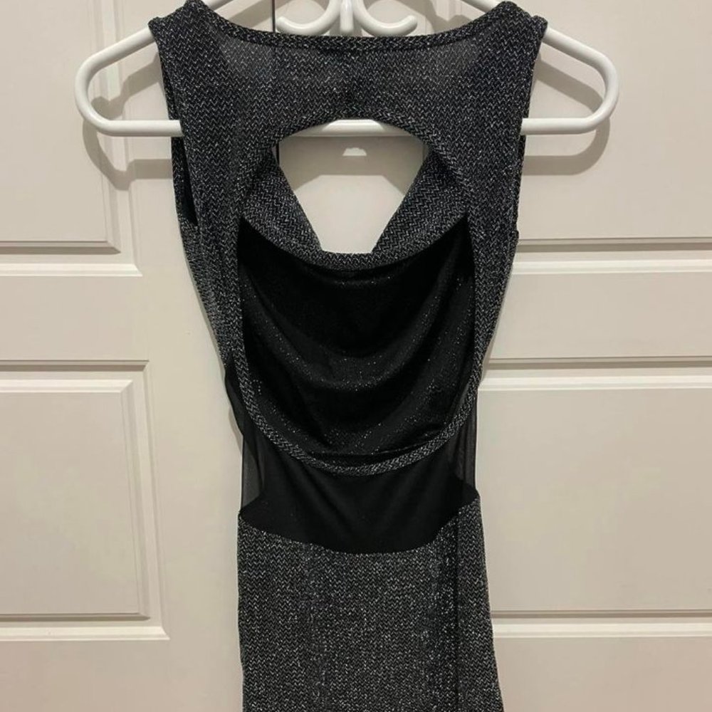 Sparkly Open Back Mini Dress
